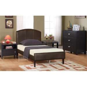  Kids Modern Style Upholstered Twin Size Bed With Headboard 