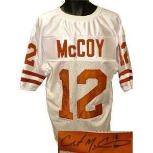 Colt McCoy signed Texas Longhorns White Custom Jersey  McCoy Hologram