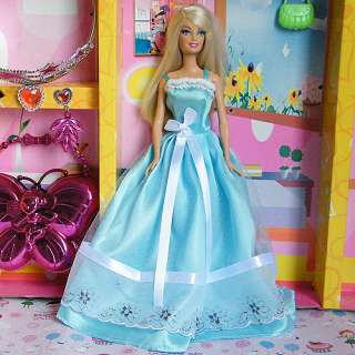 New Fashion Handmade Princess Clothes Dress Gown for Barbie doll 019xa 