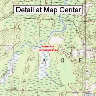  USGS Topographic Quadrangle Map   Butternut, Wisconsin 