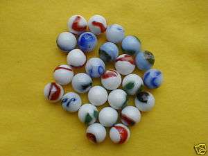 15 Assorted 3/4 Opaque Swirl Marbles  