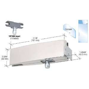  CRL Brushed Stainless Wall Mount Transom Curved Patch by 