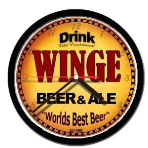  WINGE beer and ale cerveza wall clock 