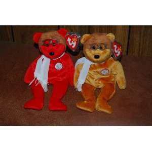   Baby Bears Red Bearon & Brown Bearon Ty Beanie Baby 