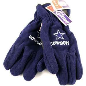   Thinsulate Navy Blue Embroidered Fleece Gloves