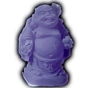   Dark Purple Travel Buddha with Money Ingot in Hand 