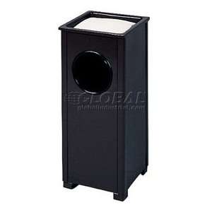  Sand Top Urn And Trash Container, Black, 2.5 Gal., 10Sq X 