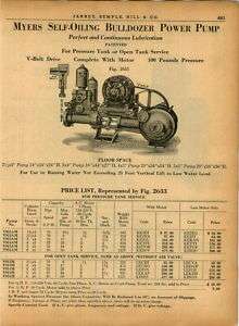 1940 Myers Bulldozer Power Pump Motor Self Oiling ad  