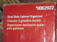 Real Organized White Dual Slide Cabinet Organizer #36095  