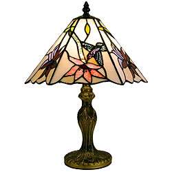 Tiffany style Hummingbird Accent Table Lamp  