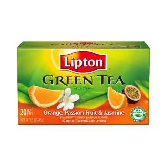 Lipton Green Tea, 100% Natural, Tea Bags, 20 Count Boxes (Pack of 6 