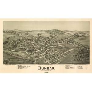  1900 Dunbar Pennsylvania, Birds Eye Map