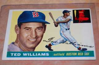 1955 Topps Ted Williams #2 Beckett Price $700 VG Condition with 