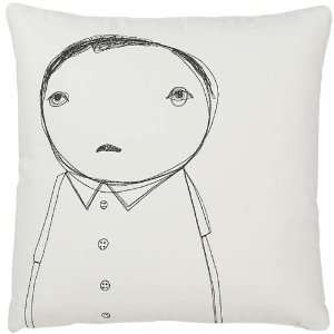  k studio Strange Portrait Series   Man with Buttons Pillow 