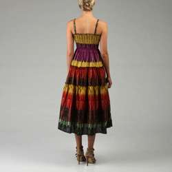 Magic Womens Tiered Printed Maxi Dress  