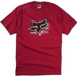  Fox Racing Youth Mischief T Shirt   Youth Medium/Red 