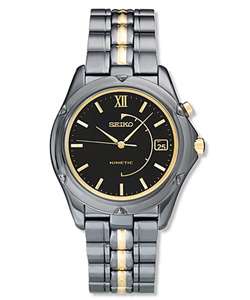 Seiko Kinetic Mens Two tone Stainless Steel Watch  