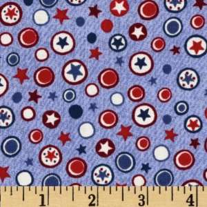  44 Wide Tribute Star Dots Blue Fabric By The Yard Arts 