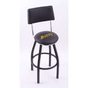 Anaheim Ducks 30 Single ring swivel bar stool with Black, solid 