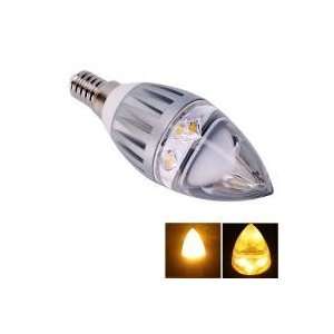  E14 3W 3 LED White Wide Volts Crystal Candle Lamp Bulb 