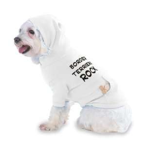 Border Terriers Rock Hooded (Hoody) T Shirt with pocket for your Dog 