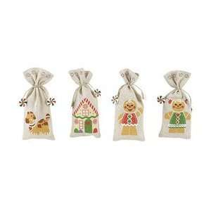  12 Canvas GINGERBREAD Boy/GIRL Gift Bags/CANDYTOWN Kids 