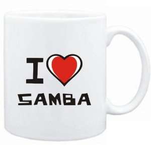 Mug White I love Samba  Music 