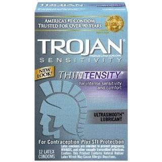  NEW Trojan Thintensity Condoms, Retail Box of 12 Extra 