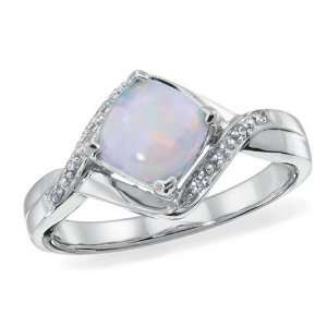  P4, Lab Created Opal and Diamond Accent Ring Jewelry
