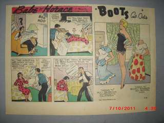 Boots Sunday Page with Huge Uncut Paper Doll from 1/18/1953  