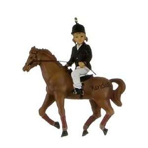  Equestrian Rider on Horse Christmas Ornament
