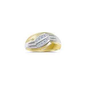  0.24 Cts Diamond Mens Ring in 14K Two Tone Gold 9.0 