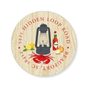  Crab Boil Round Stickers Toys & Games