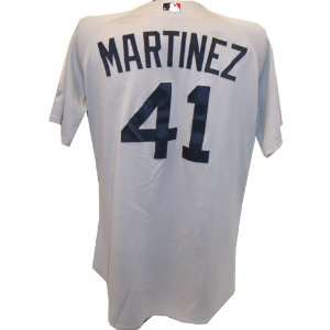  Victor Martinez #41 Red Sox 2010 Game Worn Grey Cool Base 