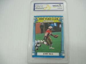 TOPPS FOOTBALL #2 JERRY RICE 1986 1,000 YARD CLUB CARD  