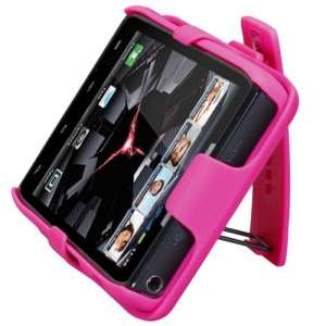 PINK HOLSTER COMBO HYBRID CLIP PHONE COVER CASE STAND MOTOROLD DROID 