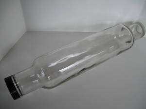 Vintage Clear Glass Rolling Pin with Plastic Cap  