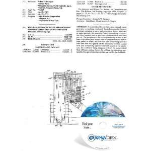  NEW Patent CD for TWO PASS FURNACE CIRCUIT ARRANGEMENT FOR ONCE 