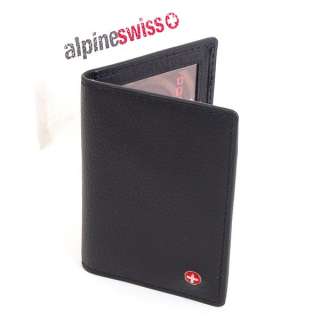   Card Case Front Pocket Wallet ID Window Slim Thin Mini By Alpine Swiss