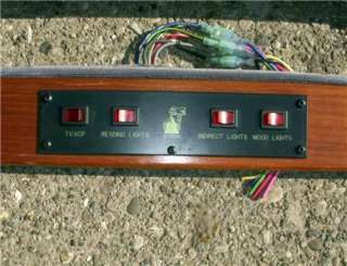 78 95 GMC Chevy Van Custom 12v Overhead Wood Console Control Switches 