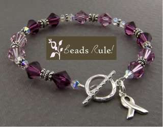 PURPLE Crystal Awareness Bracelet  