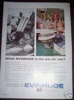 1965 EVINRUDE OUTBOARD Boat Motor vintage ad  