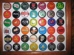 42 different soda & root beer bottle cap crowns 7.50 Free S&H  