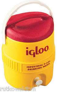 Igloo 2 Gallon Safety Yellow/Red Plastic Commercial Water Cooler 