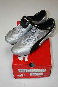   FG   Mens Size 12 US   Silver / Black   Soccer 883563228872  