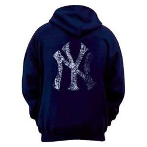  New York Yankees Full Zip Hooded Fleece Sweatshirt Sports 