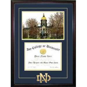 Notre Dame Fighting Irish Framed Spirit Graduate Diploma Frame with 