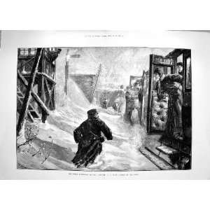 1881 SNOWSTORM TRAIN BLOCKED LIMEHOUSE SOUTHEND PIER 