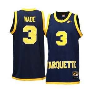 Nike Marquette Golden Eagles #3 Dwayne Wade Navy Blue 