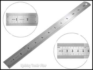 Double Sided 12” Stainless Steel Ruler SAE/ mm  